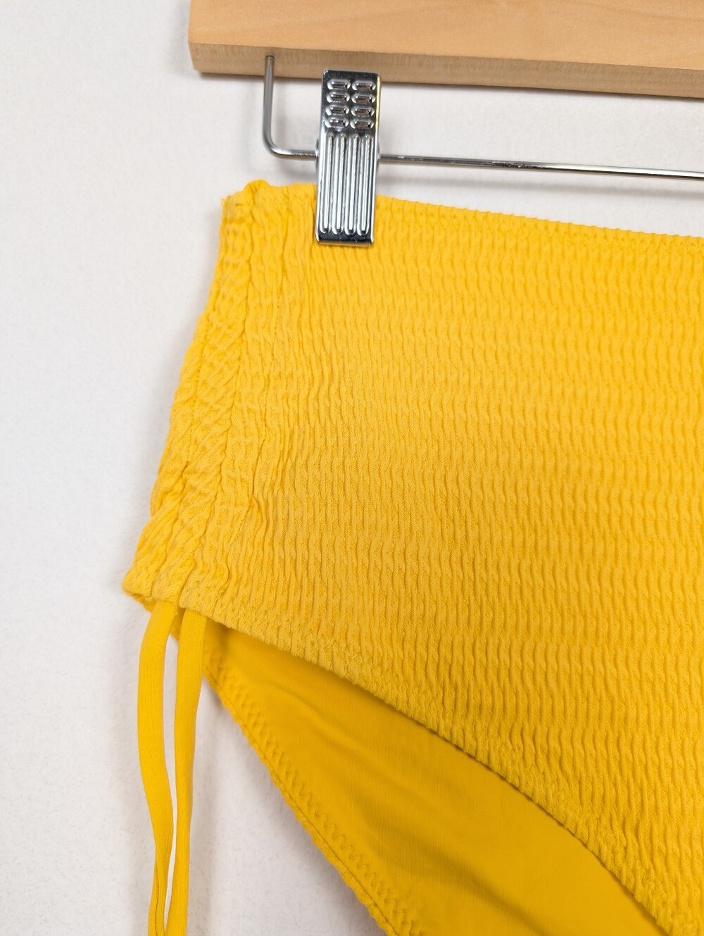 WET Swimwear Sutton Swim Bottom M Saffron Yellow High Rise Bikini Bottom NWT - Picture 4 of 6